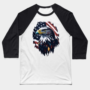 Eagle American Flag Baseball T-Shirt